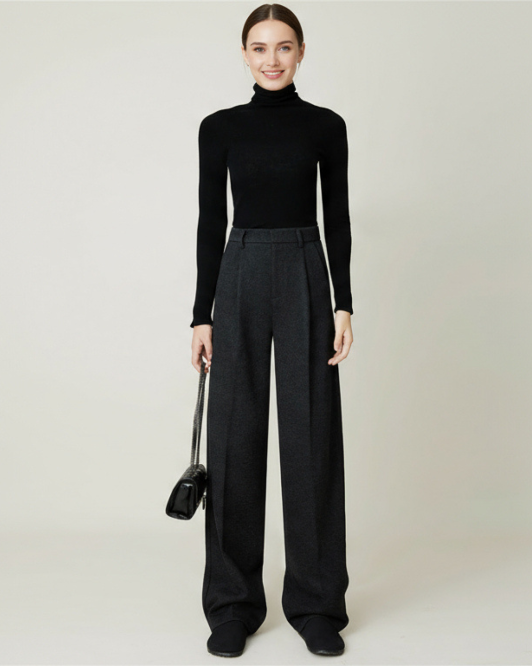 Keller Wide Leg Pant- Dark Gray