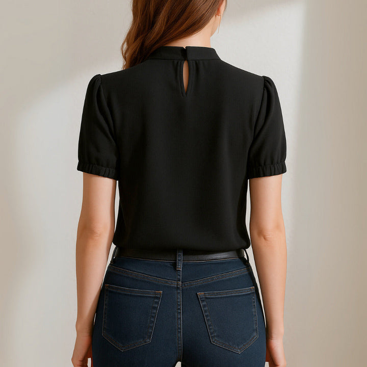 BRIANNE | ELEGANT SPLIT-SLEEVED PLEATED BLOUSE