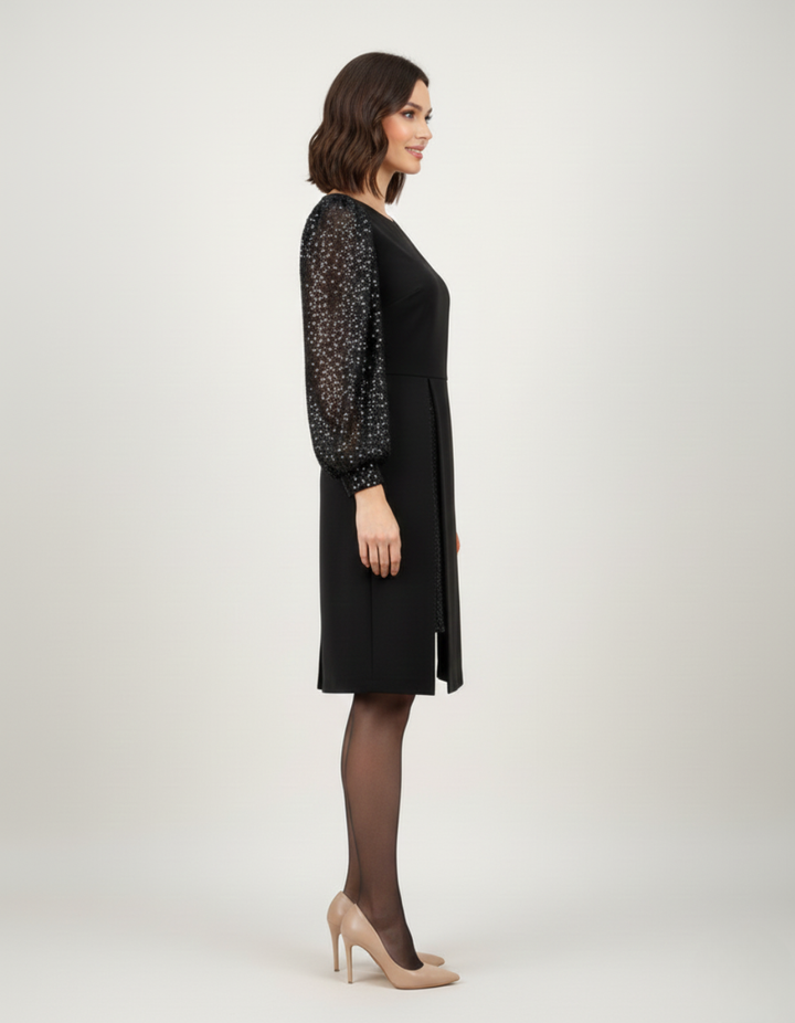 Alessia | Elegant Dress with Jewel Sleeves