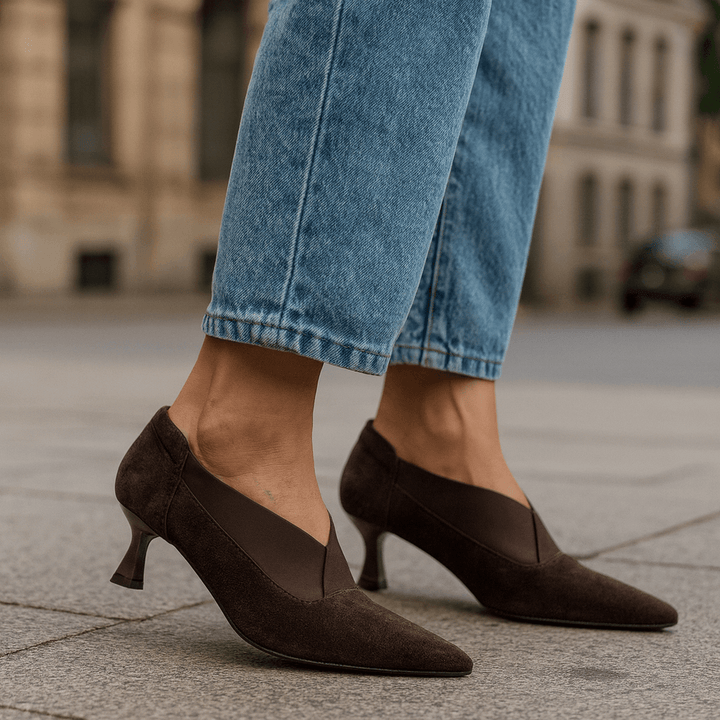 Elara | Suede Heels
