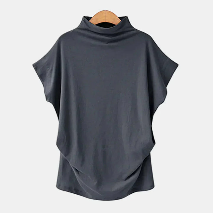 Lyra | Short Sleeve Turtleneck Blouse