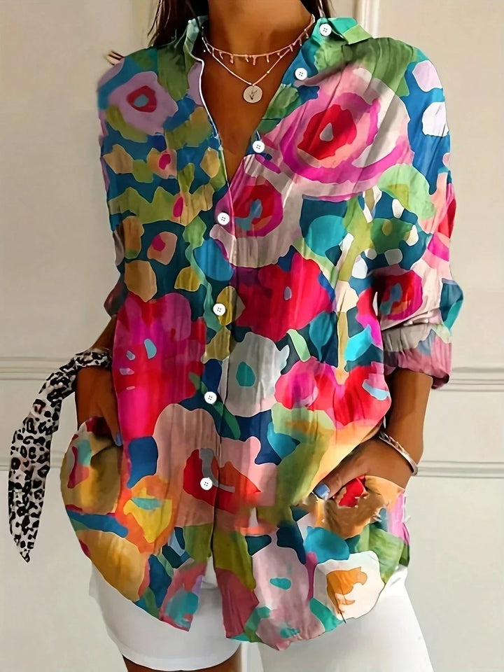 Astrid | Colourful Patterned Blouse